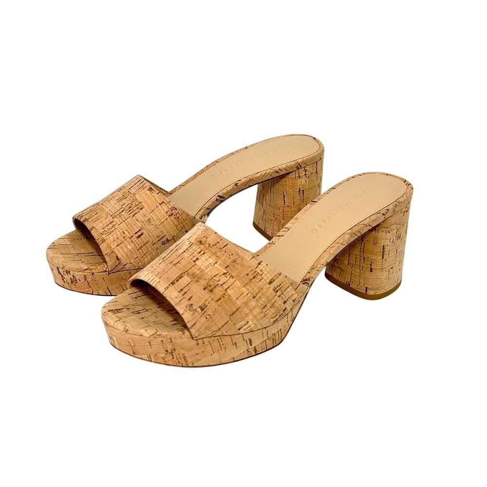 Veronica Beard Dali Platform Heel Mules Natural Cork 9